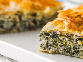 Slices of Greek Spinach pie