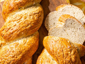 Braided herb bread loaves