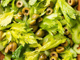 Celery and olive salad from Moog's Musical Eatery cookbook