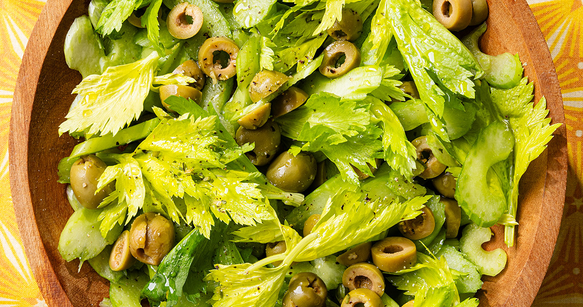 Celery and olive salad from Moog's Musical Eatery cookbook