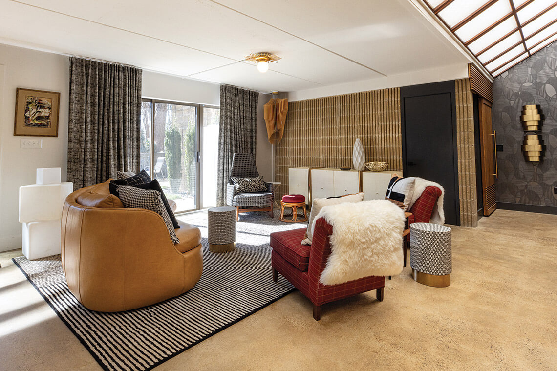 Living area inside The Hobbitat