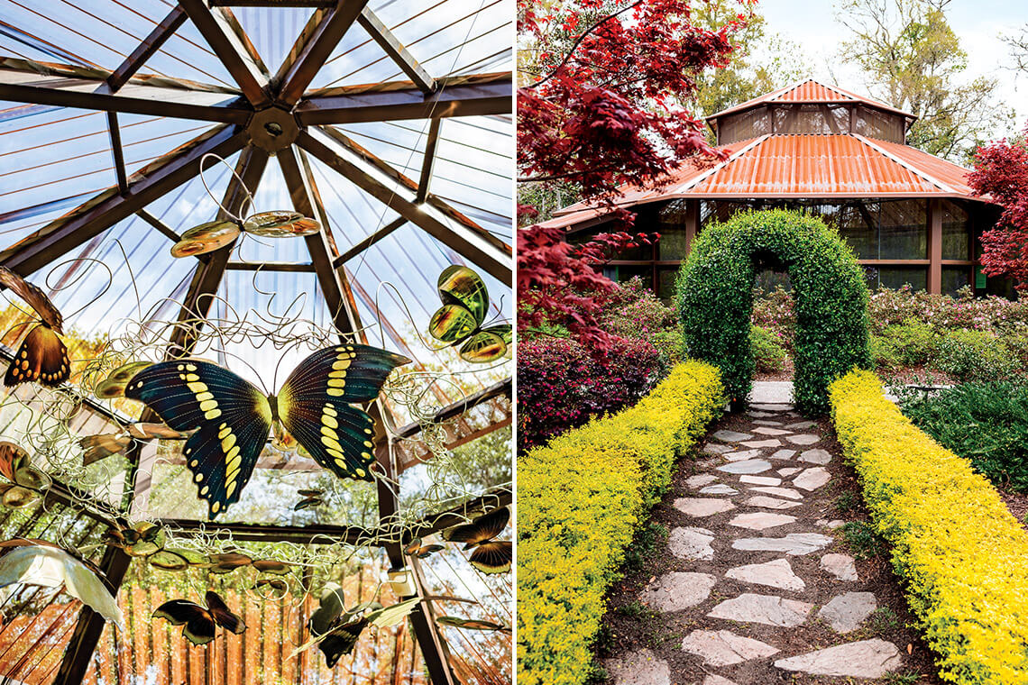 The Butterfly House sits within the Tranquility Garden in Airlie.