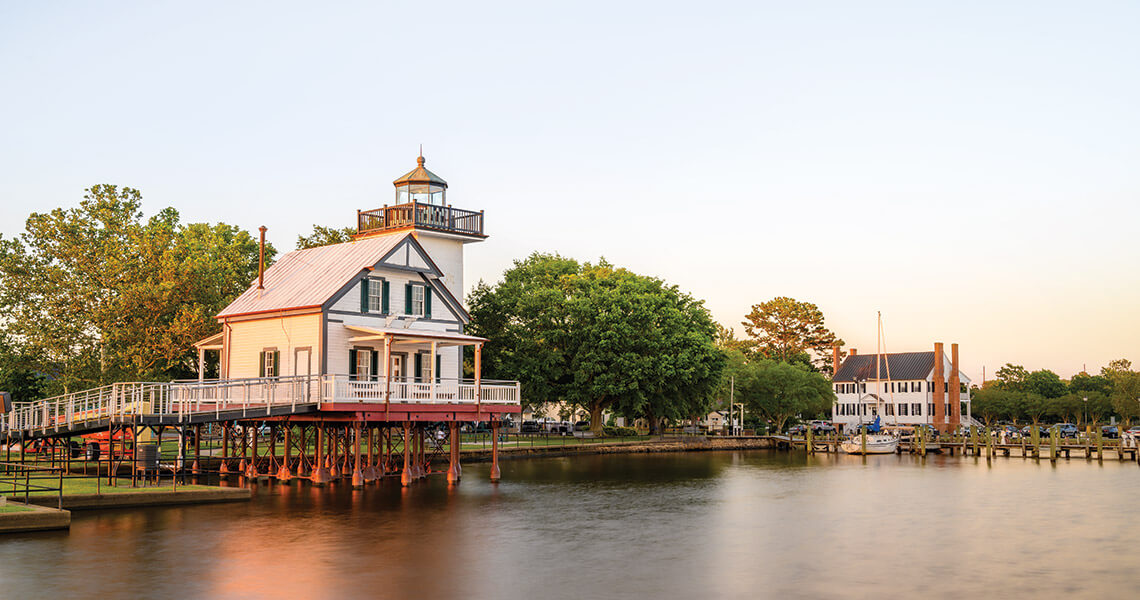 The Roanoke River Light in Edenton, NC