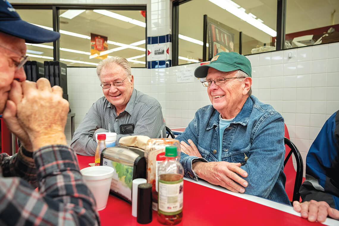 The breakfast club holds court at the Piggly Wiggly in Richlands. 