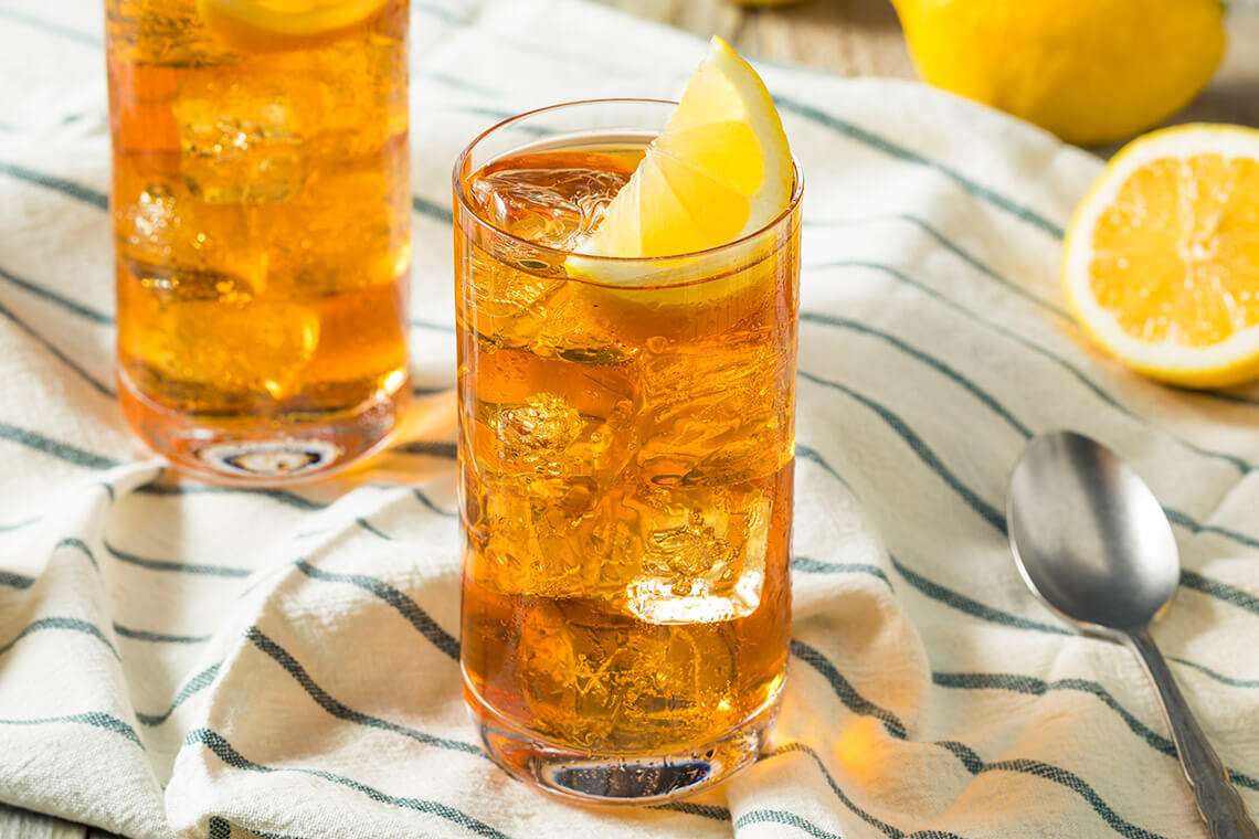 Glasses of iced tea