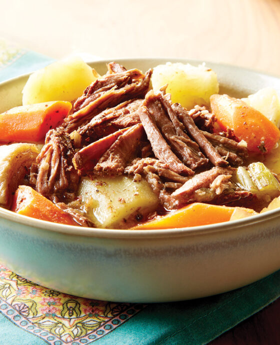 Bowl of beef pot roast
