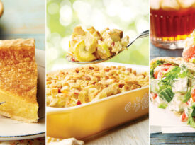 Vinegar pie, squash casserole, and cucumber-stuffed pitas.