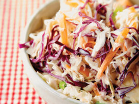 Cheerwine Coleslaw in a bowl