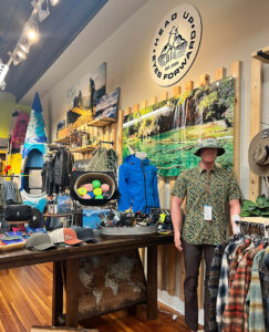 Clothing and gear at Moss Mountain Outfitters