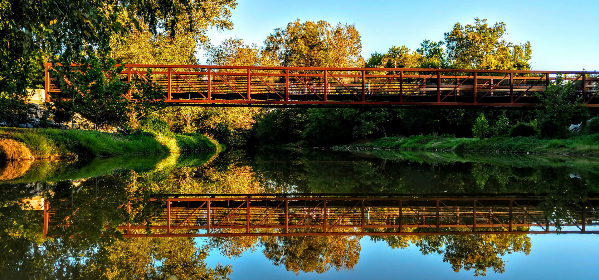 Carolina Thread Trail Greenway includes a multiuse bridge in Goat Island in Gaston County.