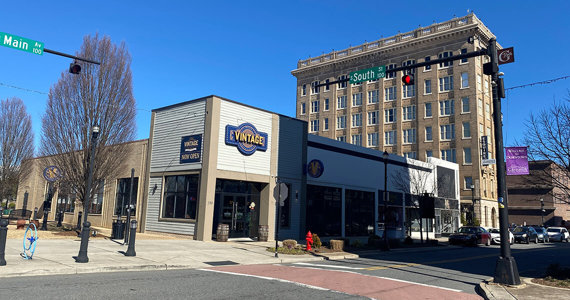 The Vintage Whiskey and Cigar Bar and Esquire Hotel in downtown Gastonia