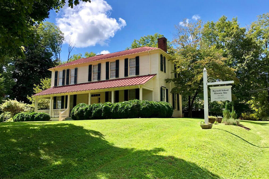 Exterior of the Burwell School Historic Site in Hillsborough NC