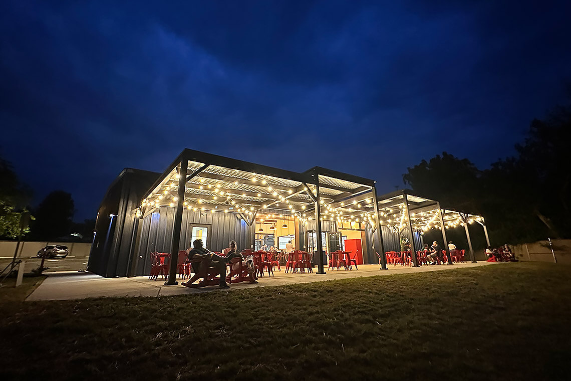Eno River Brewing at night