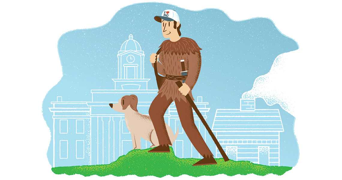 Illustration of Daniel Boone, the North Carolina Frontiersman