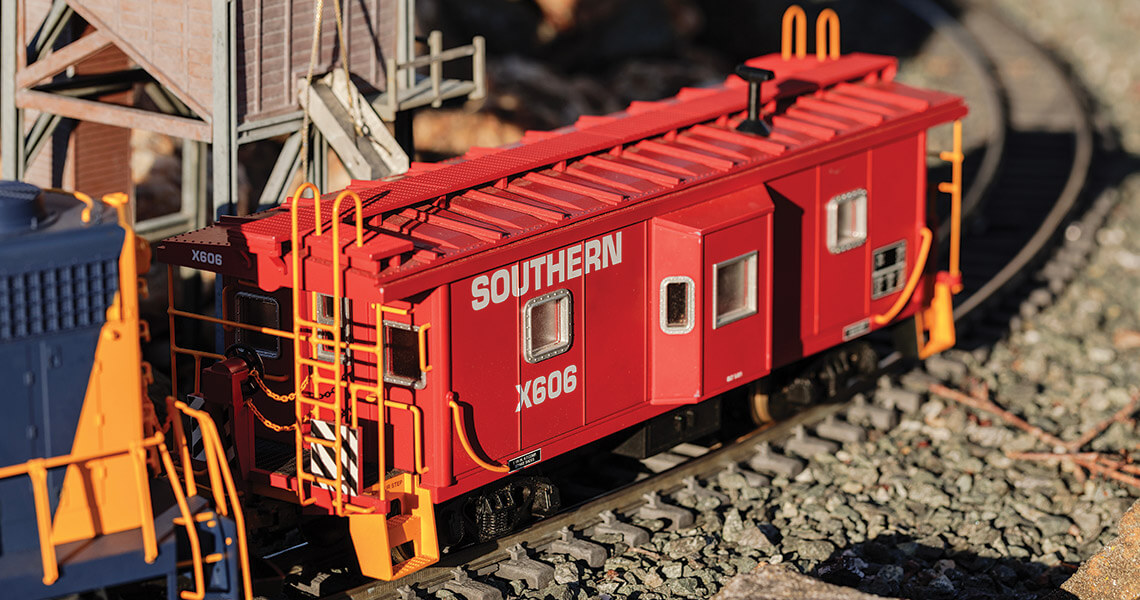 The Norfolk Southern model train caboose