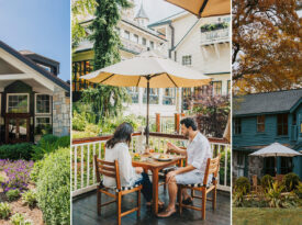 The Park on Main Hotel, diners at Madison's Wine Garden, and Highlands Mountain House in Highlands, NC