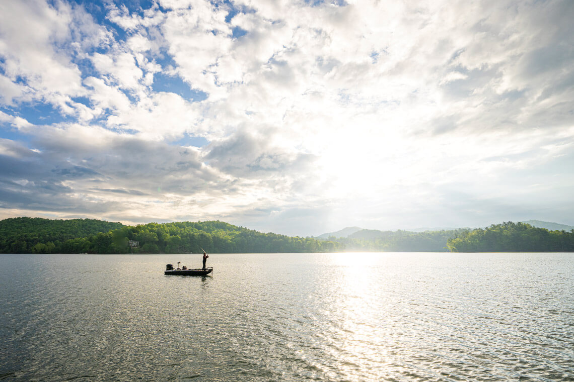 North Carolina fishing on Lake Glenville