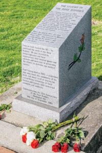 A monument dedicated to the Rose Buddies at Mariners' Wharf in Elizabeth City