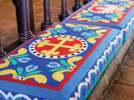New kneelers in St. Paul's Episcopal Church in Edenton, NC