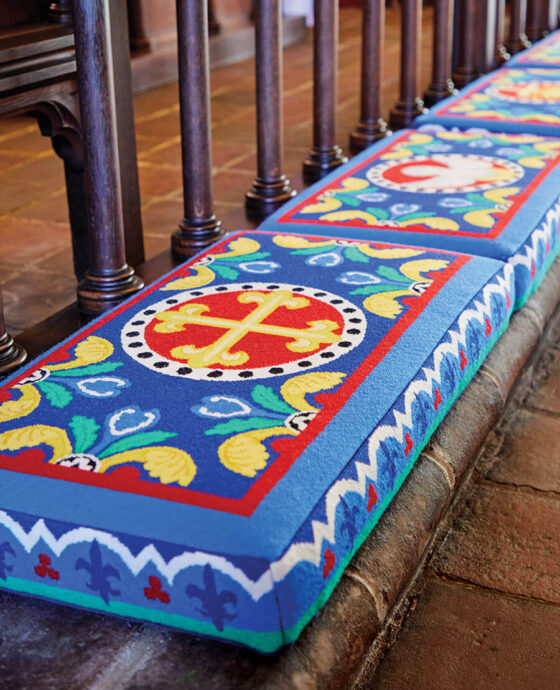 New kneelers in St. Paul's Episcopal Church in Edenton, NC