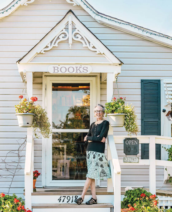 Gee Gee Rosell outside of Buxton Village Books