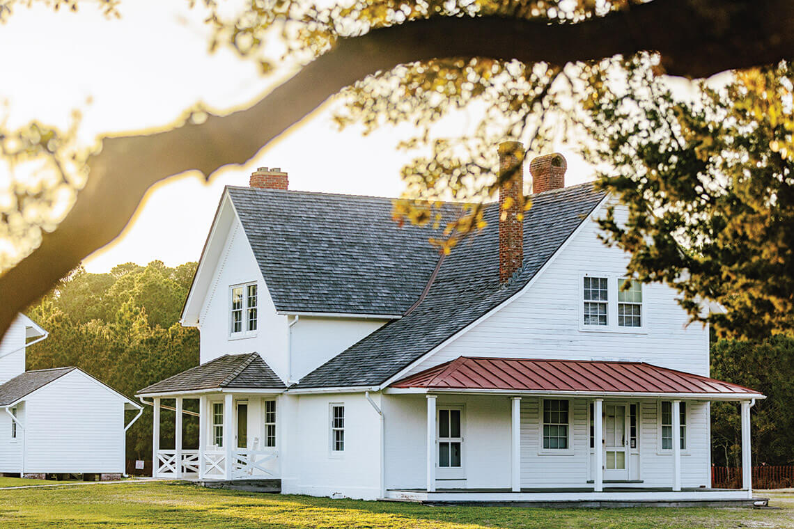 The Cape Hatteras Lighthouse keepers' quarters
