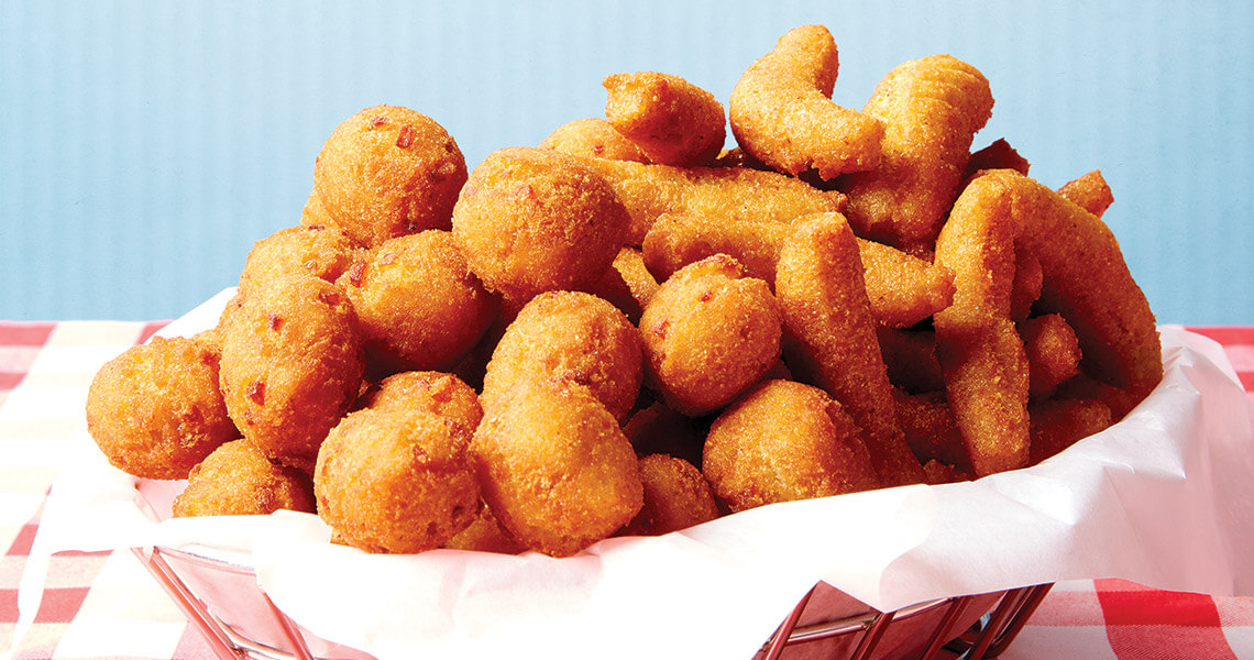 Basket of hush puppies