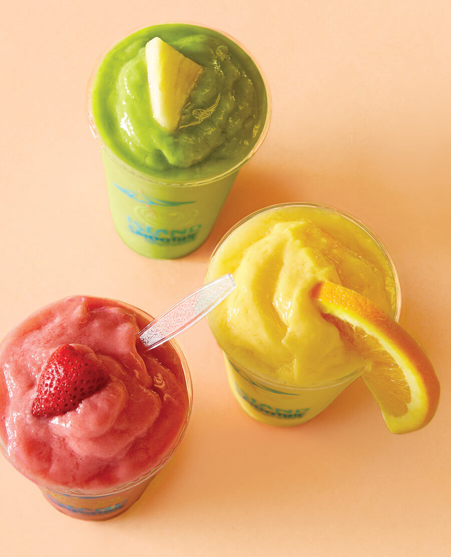 Three smoothies from Island Smoothie Cafe
