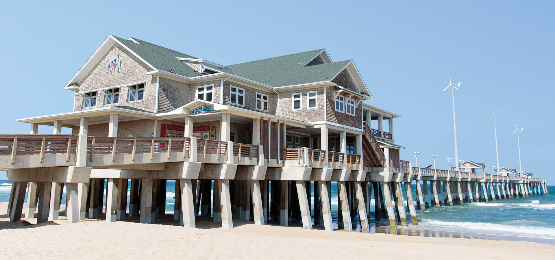 Jennette's Pier is the most noticeable landmark at Whalebone Junction.