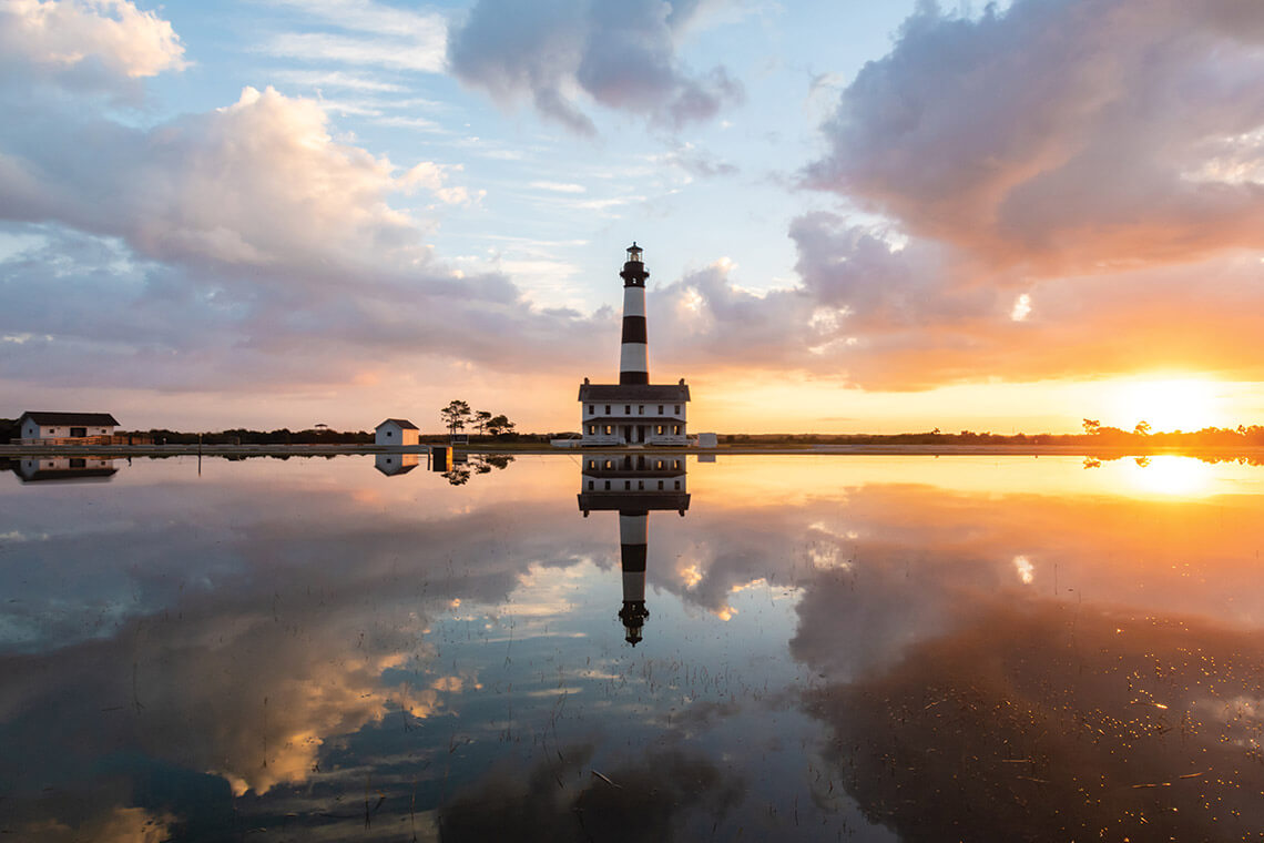 Morning at Bodie Island Lighthouse in Nags Head, NC