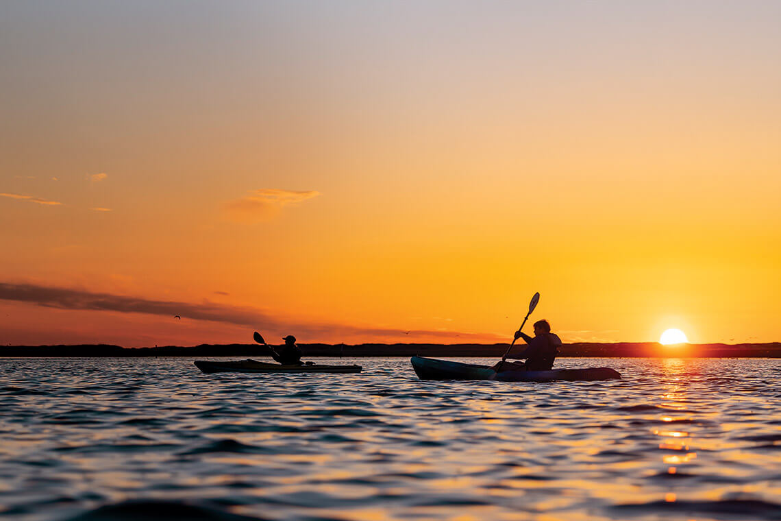 Kayakers at Carolina Beach, North Carolina