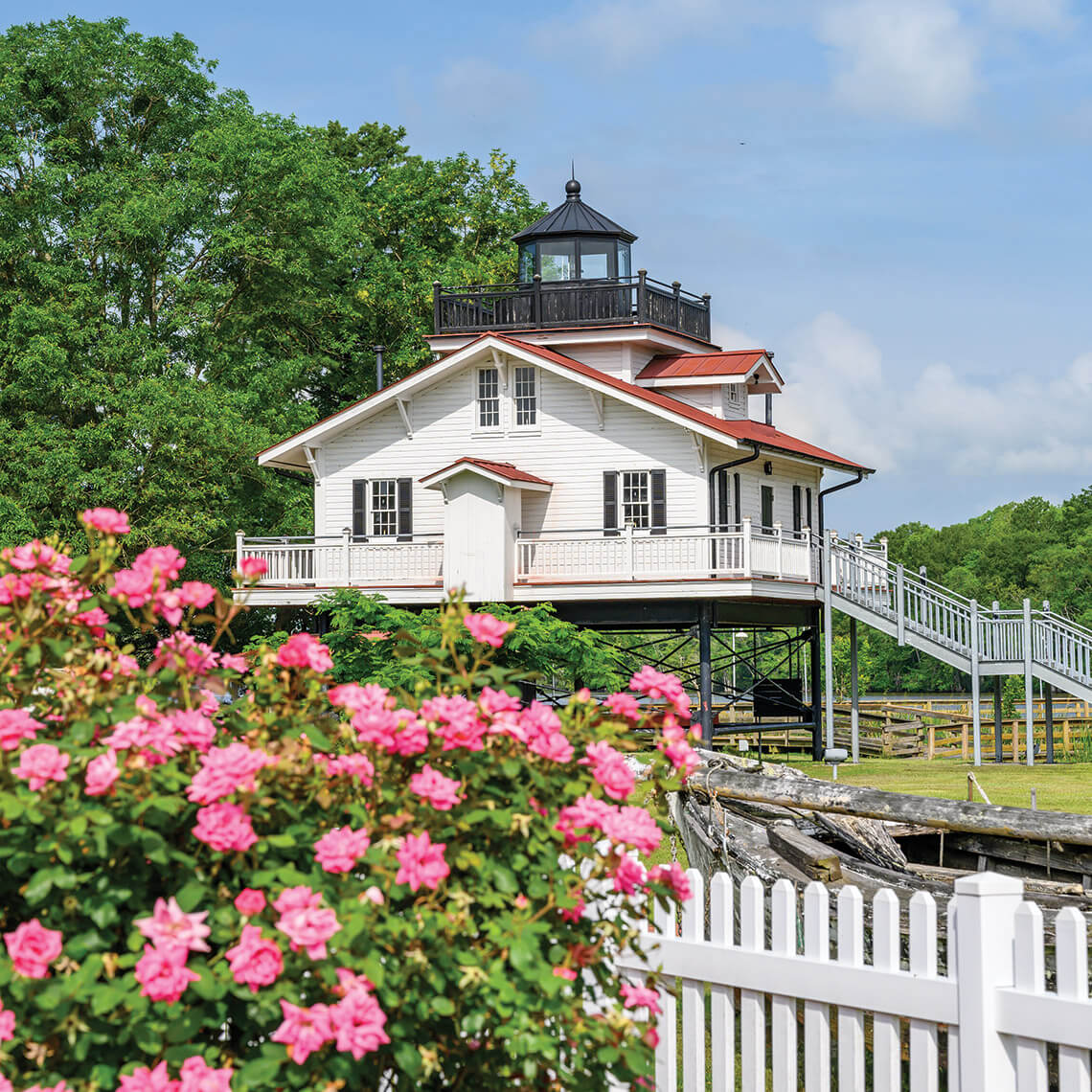 The Roanoke River Lighthouse in Plymouth