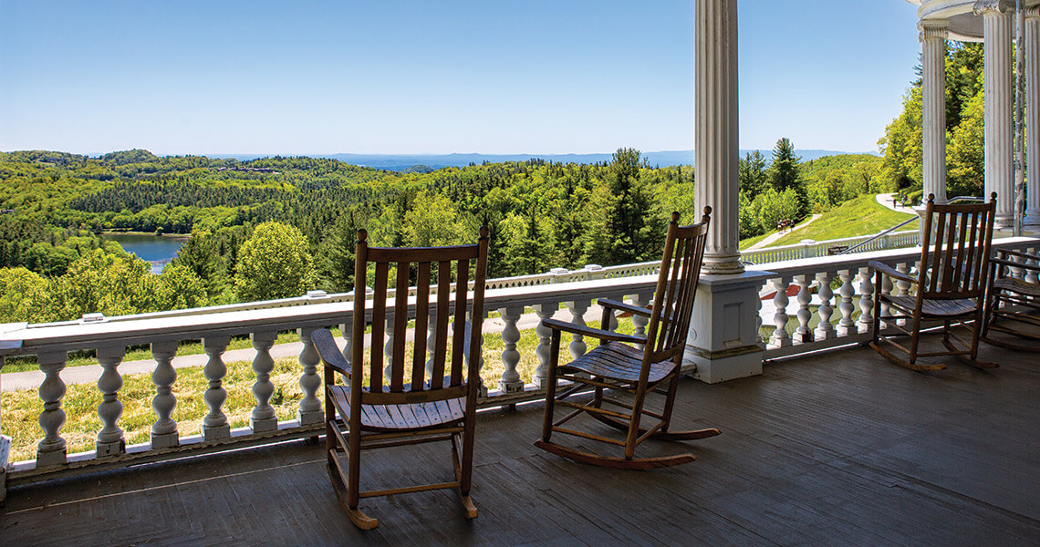 Rocking chairs at Cone Manor