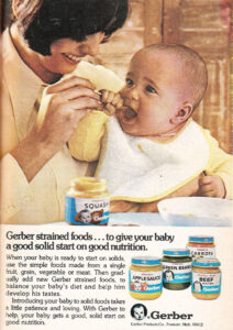 Vintage Gerber baby food ad