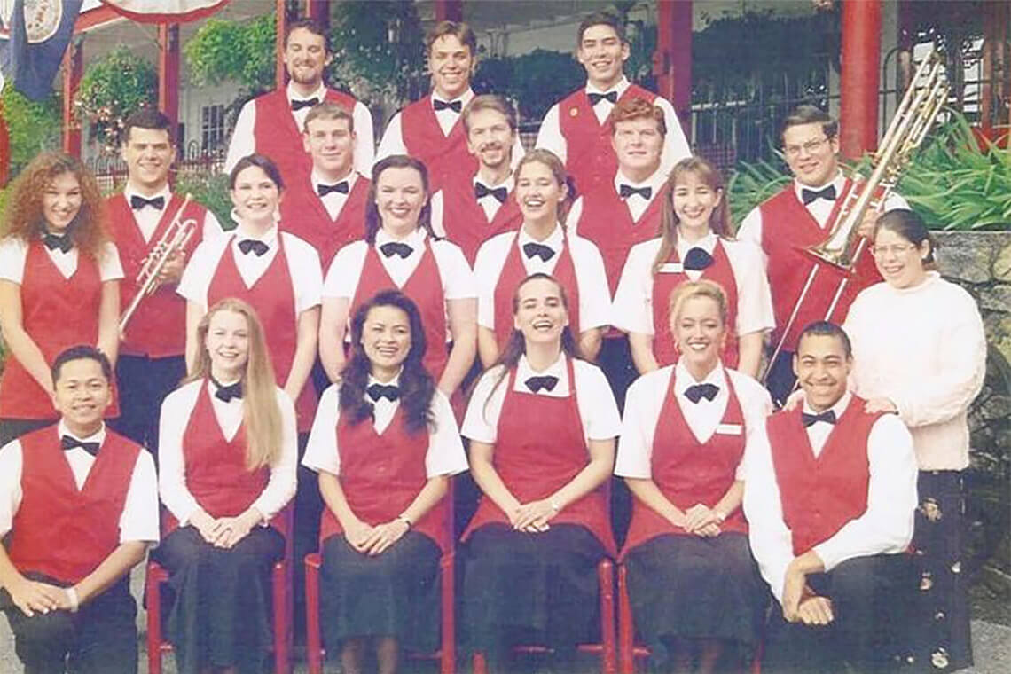 The servers at The Farm House Inn and Restaurant in 1997.