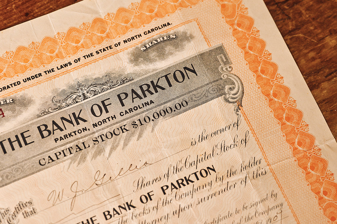 A stock certificate from Gillis Hill Farm