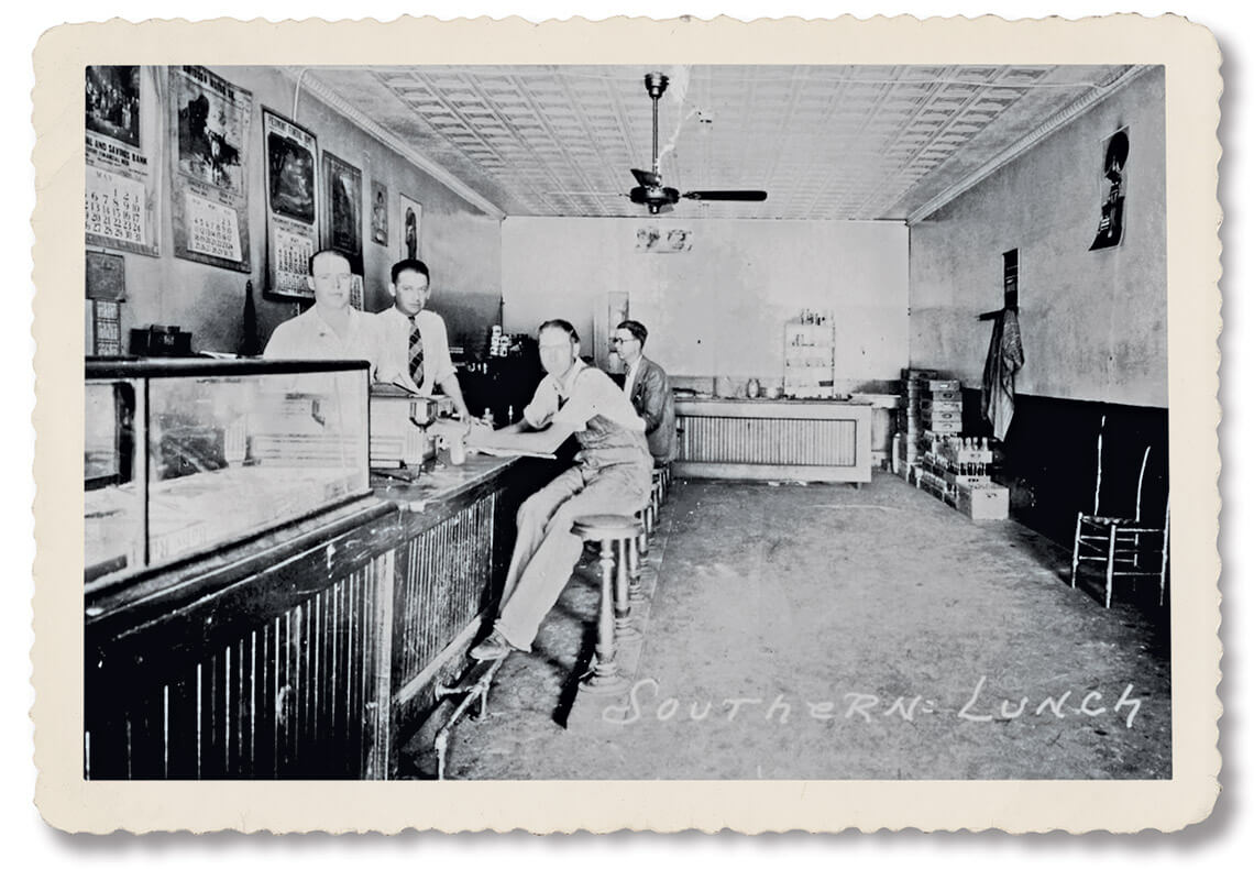 Southern Lunch in 1925, with founder Herbert Lohr, Cliff and Dale Leonard