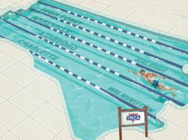 Illustration of North Carolina as a lap pool