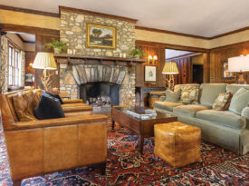 The living room and entrance at The Greystone Inn