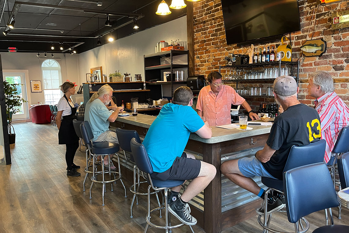 People at the bar at Bistro 116