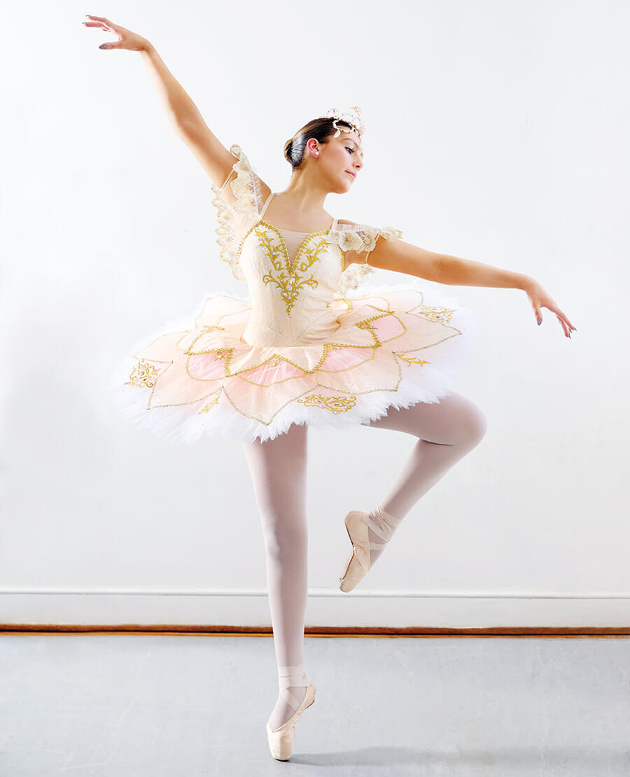 Gretchen Heavner performs in a ballet costume
