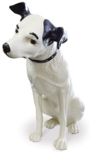  larger-than-life statue of the RCA dog, Nipper, from the Museum of Americana