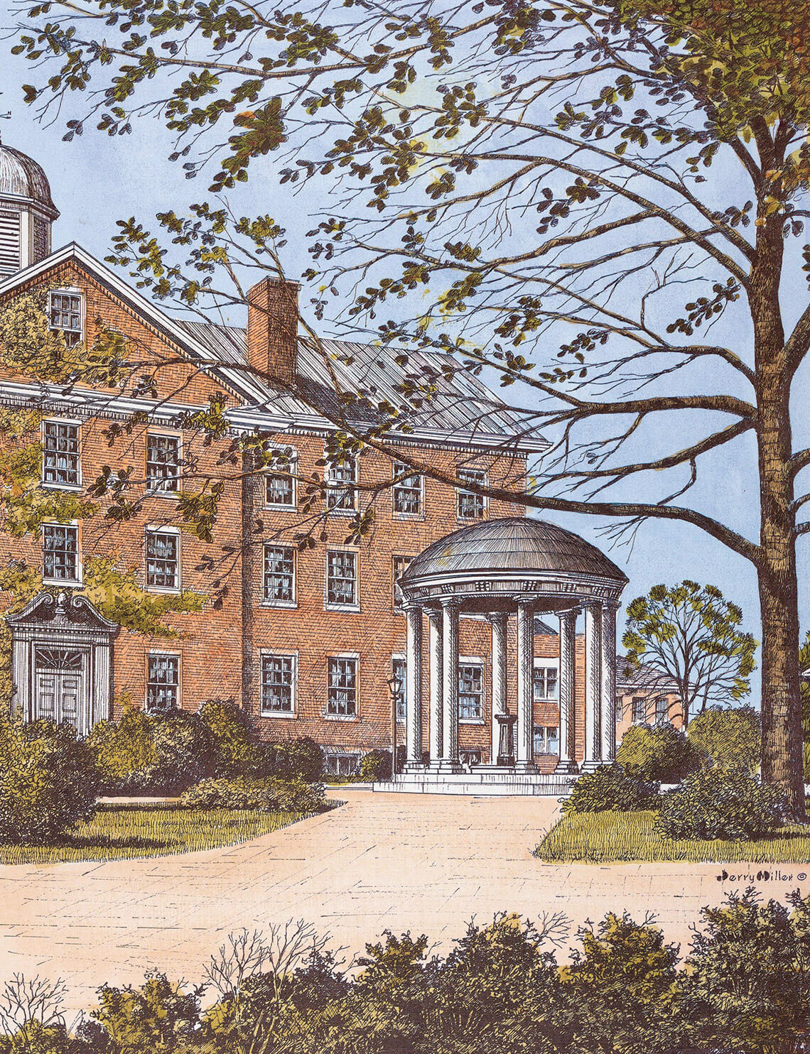 Miller's picture of the Old Well at UNC Chapel Hill.