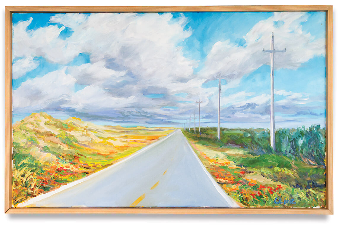 Cline's painting of NC Highway 12