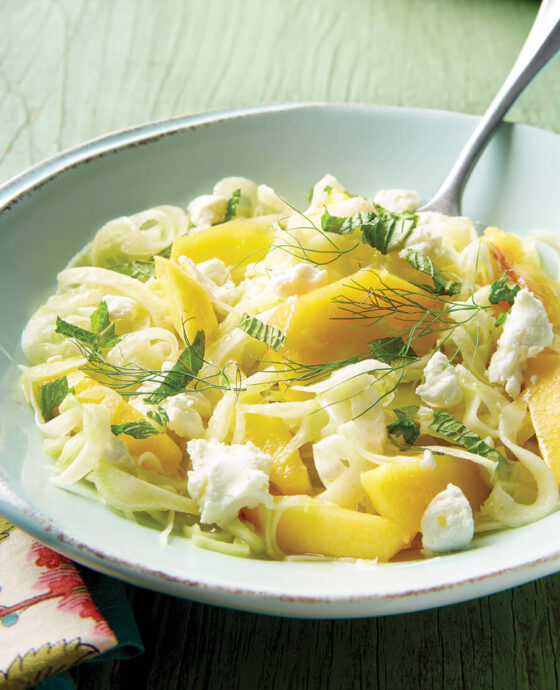 Peach and fennel salad