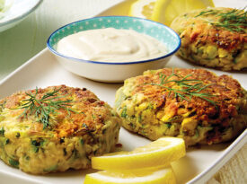 Zucchini crab cakes