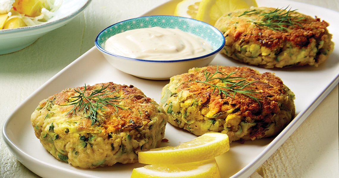 Zucchini "crab" cakes