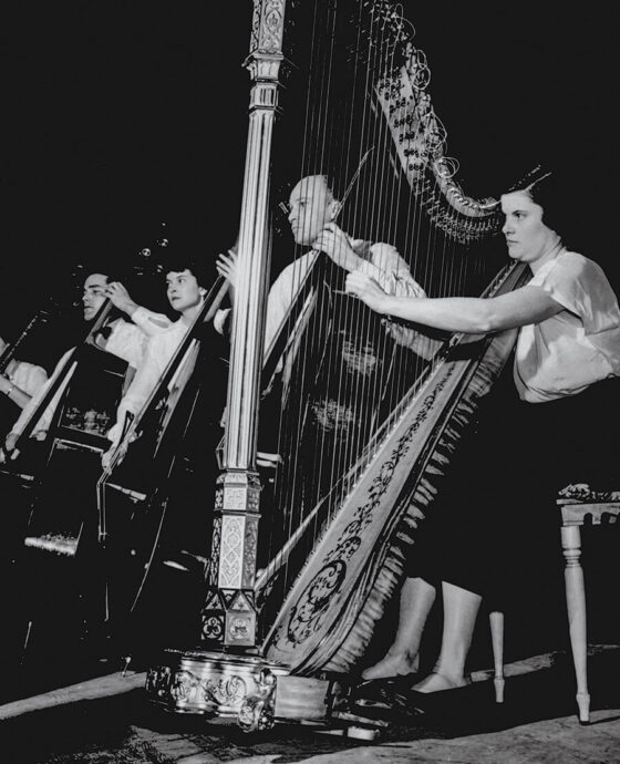 NC Symphony members Marion Perley and four of her fellow string musicians did in Chapel Hill in 1949.