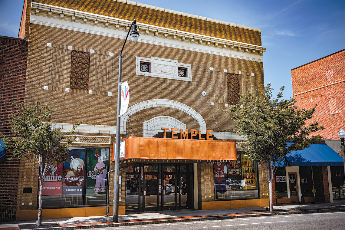 Exterior of Temple Theatre