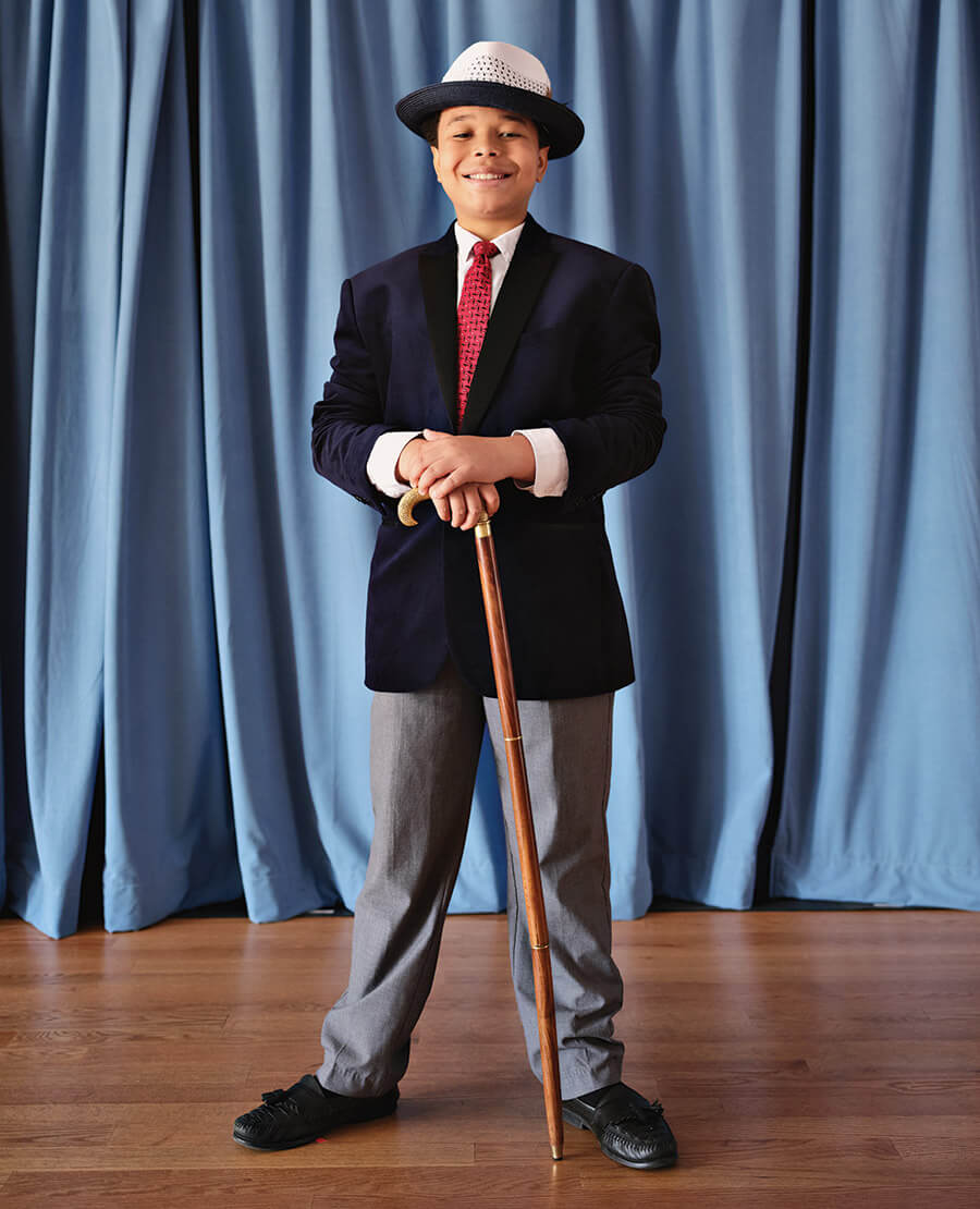 Tristan Edwards, a young actor at the Temple Theatre